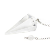 Justinstones natural clear quartz pendulum hexagonal point for mindful dowsing and focus