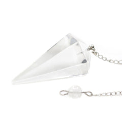Justinstones natural clear quartz pendulum hexagonal point for mindful dowsing and focus