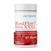 Juvenon BloodFlow-7 bottle front showing nitric oxide support for workouts