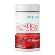 Juvenon BloodFlow-7 bottle front showing nitric oxide support for workouts