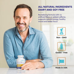 Juvenon brain focus label close-up emphasizing key ingredients.