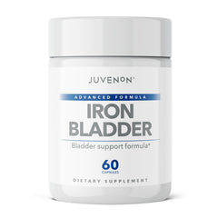 Juvenon Iron Bladder bottle front view for convenient bladder support