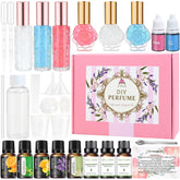 JUYRLE perfume kit with 6 bottles for at-home fragrance crafting.