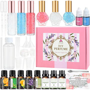 JUYRLE perfume kit with 6 bottles for at-home fragrance crafting.
