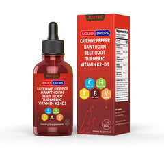 Juztec Cayenne Pepper Drops travel-cap bottle top, leak-resistant for pocket-friendly use.