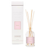 K. Hall Designs Peony Boxed Diffuser Kit bottle close-up showing refillable glass for lasting fragrance