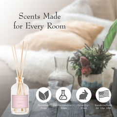 K. Hall Designs Peony Diffuser Sticks spread fragrance evenly for a longer-lasting scent