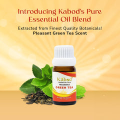 Kabod Green Tea Essential Oil in a diffuser for calming room ambiance