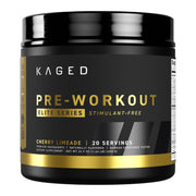 Kaged Pre Workout Elite Cherry Limeade tub ready for stimulant-free energy boost