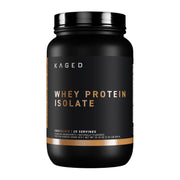 Kaged Whey Protein Isolate Chocolate serving scene for post-workout recovery