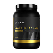 Kaged Whey Protein Isolate Elite vanilla bottle for post-workout recovery and muscle support.