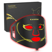 KAGEEN red light therapy face mask with 432 LEDs provides full-face coverage.