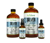Kaiame Naturals Colloidal Silver front view in a 16 oz glass bottle for everyday use.