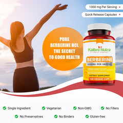 Pouring Kaibro Nutra Berberine capsules into a hand for daily use.
