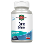 KAL Bone Defense bottle front label highlighting calcium, D3 and K2 for bone support.
