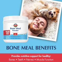 Close-up of KAL Bone Meal Powder texture highlighting minerals.