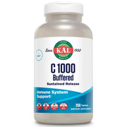 KAL C-1000 buffered sustained-release bottle showing antioxidant Vitamin C for daily use
