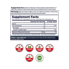 KAL Calming Magnesium Powder cherry scoop for easy daily dosing