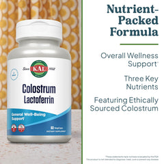 KAL Colostrum Lactoferrin capsules close-up shows easy supplementation