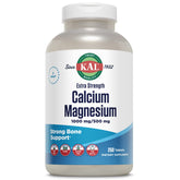 KAL Extra Strength Calcium Magnesium bottle shows bone and teeth support.