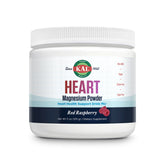 KAL Heart Magnesium Powder bottle front showing raspberry flavor and sugar-free formula.