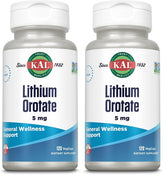 KAL Lithium Orotate 5 mg bottle - low-dose daily support.