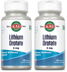KAL Lithium Orotate 5 mg bottle - low-dose daily support.