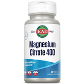 KAL Magnesium Citrate 400mg bottle front shows serving size for daily support.