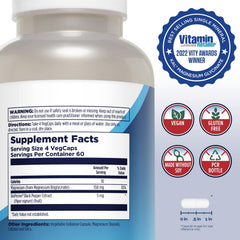 Kal Magnesium Glycinate capsules closeup showing smooth coated capsules