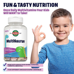 KAL Multisaurus Orange dinosaur-chewables for kids with orange flavor and sugar-free appeal