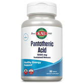 KAL Pantothenic Acid 1000mg bottle front view; supports energy release.