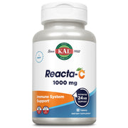 KAL Reacta-c bottle front, a compact vitamin C supplement for daily support.