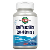 Kal Red Yeast Rice COQ10 Omega-3 softgels bottle front for daily wellness