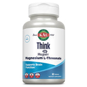 KAL Think Magnesium L-Threonate bottle closeup highlights brain health potential.