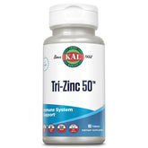KAL Tri Zinc 50mg bottle on shelf for daily mineral intake and metabolism support