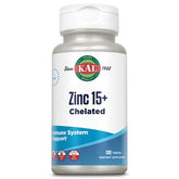 KAL Zinc 15+ bottle with chelated minerals for enhanced absorption