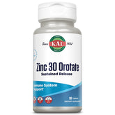KAL Zinc Orotate 30mg bottle front; chelated zinc for daily support.