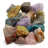 KALIFANO bulk rough crystal mix 1lb overview for jewelry making and tumbling.