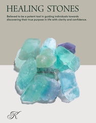 KALIFANO fluorite raw crystal close-up texture and color bands