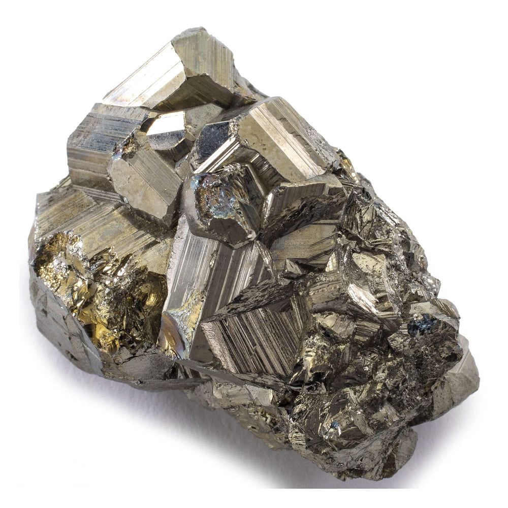 KALIFANO natural pyrite cluster displays rich luster and energy focus.