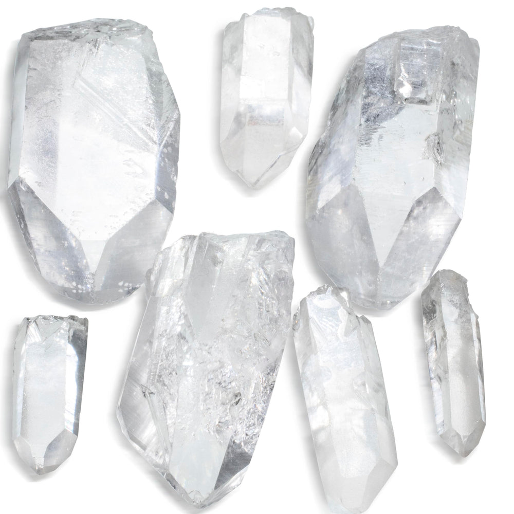 KALIFANO quartz points bundle close-up with varied sizes for focus and energy work