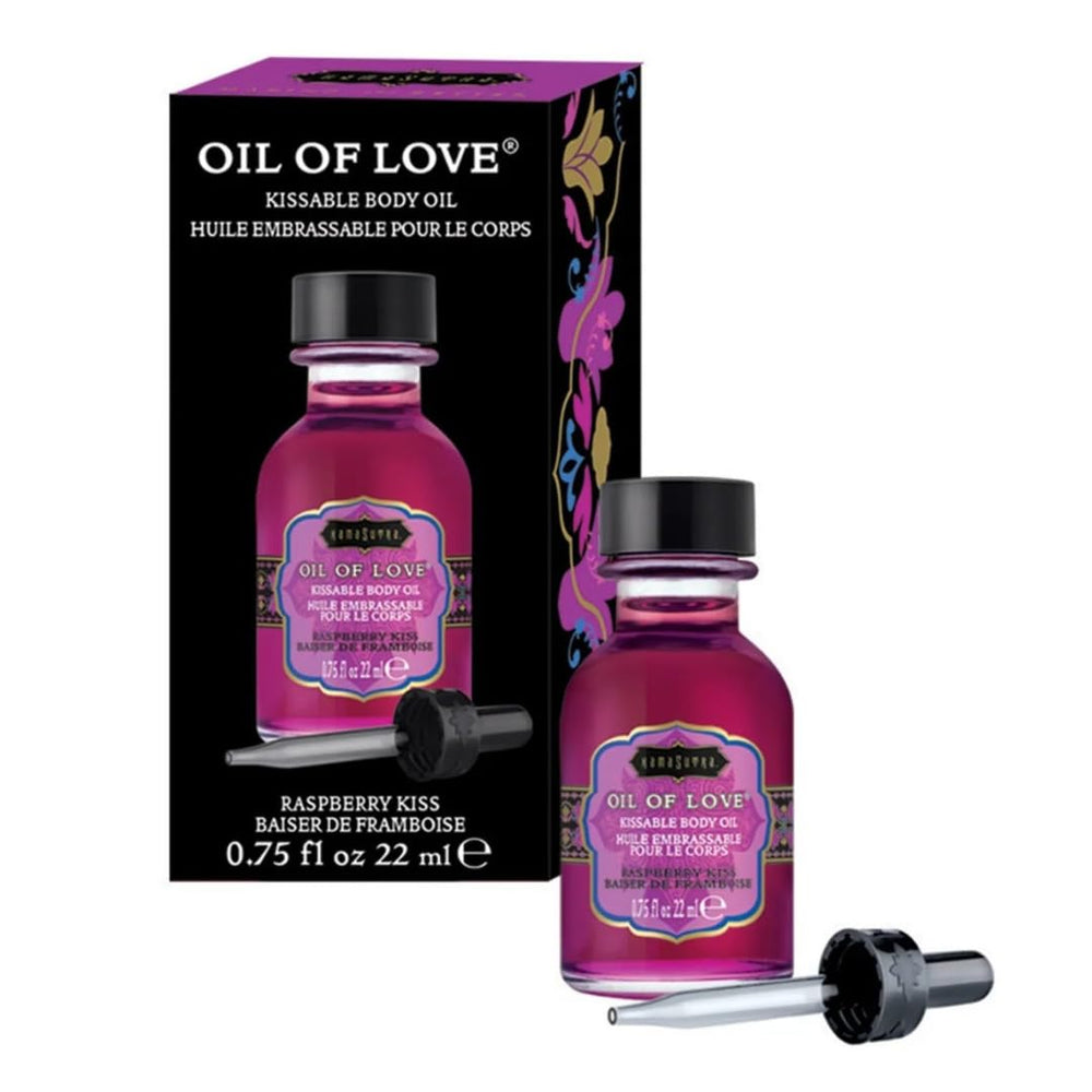 KAMA SUTRA Oil of Love Raspberry Kiss bottle with dropper for precise application
