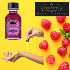 Oil of Love Raspberry Kiss warms on skin to enhance foreplay
