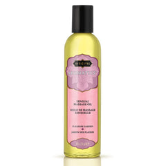 KAMA SUTRA Pleasure Garden oil bottle closeup for calming at-home massages