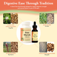 Kan Herb Four Marvels tablets close-up showcasing plant-based formula for pet wellness.