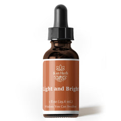 Kan Herb Company Light and Bright bottle pour for mood support and calm focus