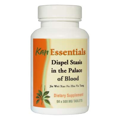 Kan Herbs Essentials Dispel Stasis bottle; herbal formula for pet wellness.
