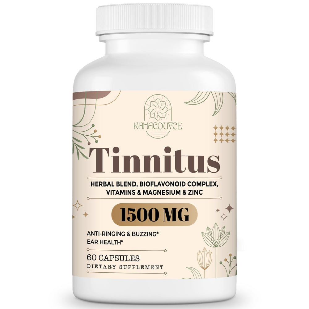 Kanacoufce 1500mg tinnitus bottle demonstrates easy, daily dosing for ongoing use.