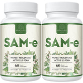 Kanacoufce SAM-e 1100mg tablets in a bottle for mood and joint support.