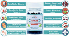 Kangyacare Liu Wei Di Huang Wan box back label with ingredients and dosage